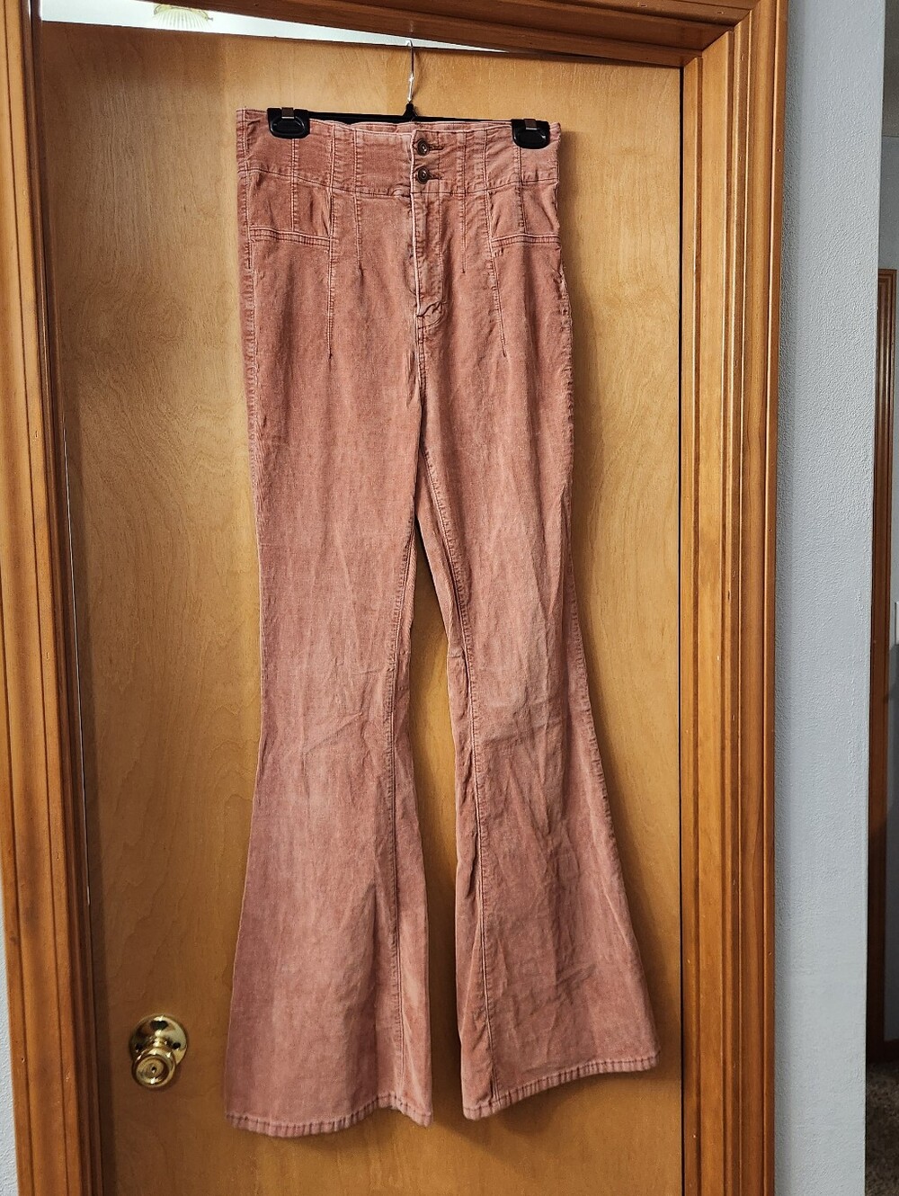 We The Free Women's High-Waist Flared Corduroy Pants Peachy Rose Size 28 - US 6